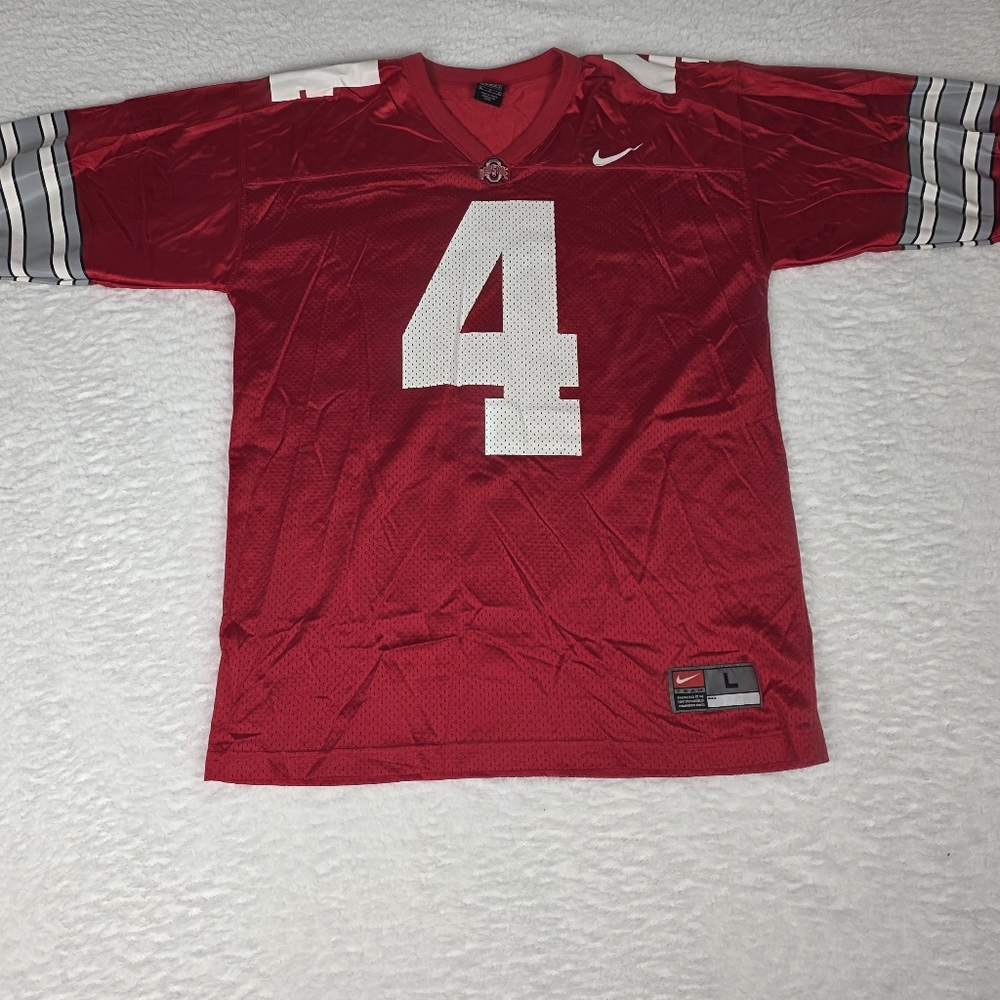 Ohio State Buckeyes #4 OSU Nike Authentic Red Jersey Size Large L